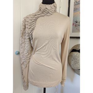 CQ by CQ long sleeve cream top, sz S 